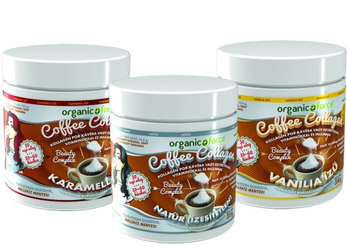 Coffee Collagen – Kávékollagén, 10 000 mg kollagén + vitaminok, Organic Force