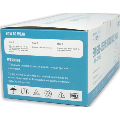 Védőmaszk 3 rétegű 50 db