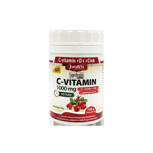 JutaVit C-vitamin 1000mg retard + csipkeb.kiv. +D3+Cink vitamin 100x