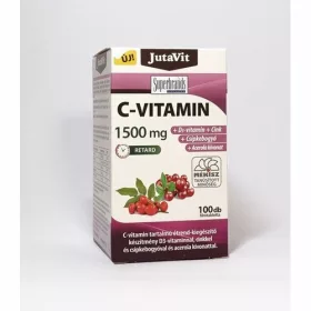   JutaVit C-vitamin 1500mg retard + csipkeb.+acerola kivonat+D3+Cink 100x