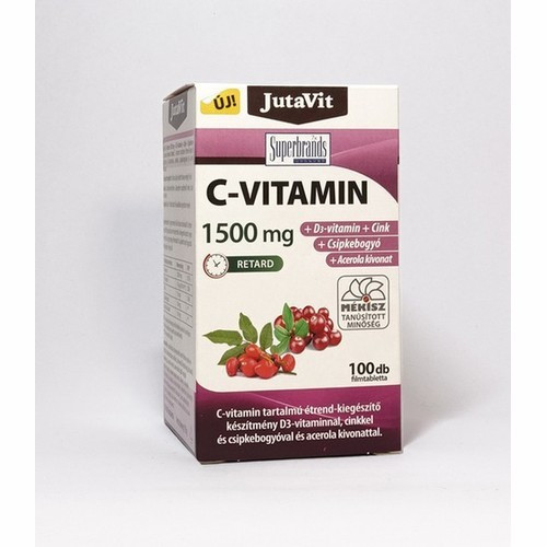 JutaVit C-vitamin 1500mg retard + csipkeb.+acerola kivonat+D3+Cink 100x