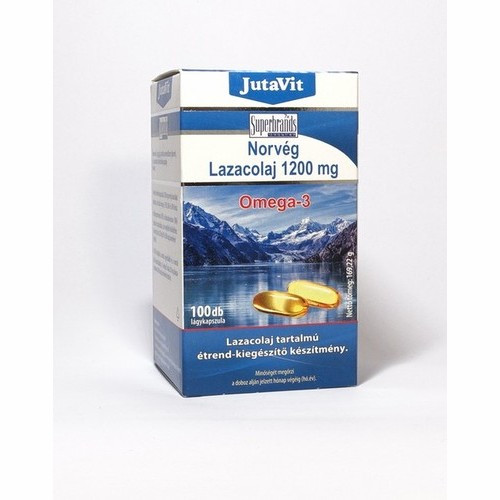JutaVit Norvég lazacolaj 1200 mg Omega 3 100x