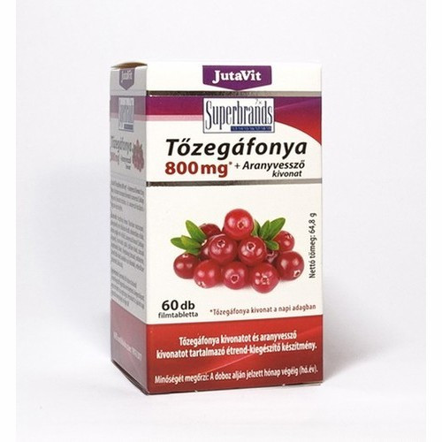 JutaVit Tőzegáfonya 800mg+Aranyv.kivonat tabletta 60x