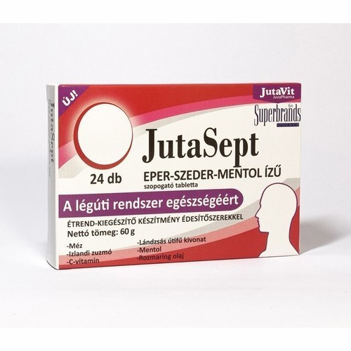 JutaVit JutaSept szopogató tabletta EPER-SZEDER-MENTOL 24x