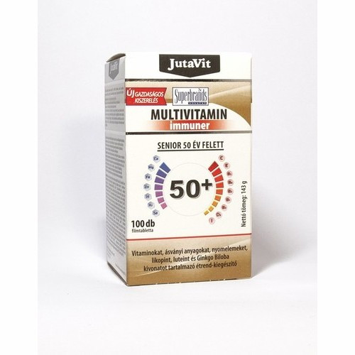 JutaVit Multivitamin felnőtteknek immuner 50+ 100 DB (50 éven felülieknek)