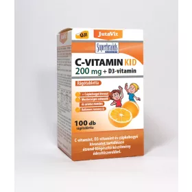   JutaVit C-vitamin 200mg+D3 narancs ízű rágótabletta 100x 