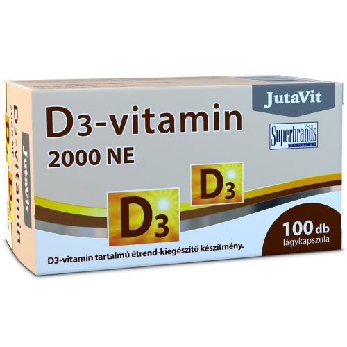JutaVit D3-vitamin 2000NE lágykapszula 100x