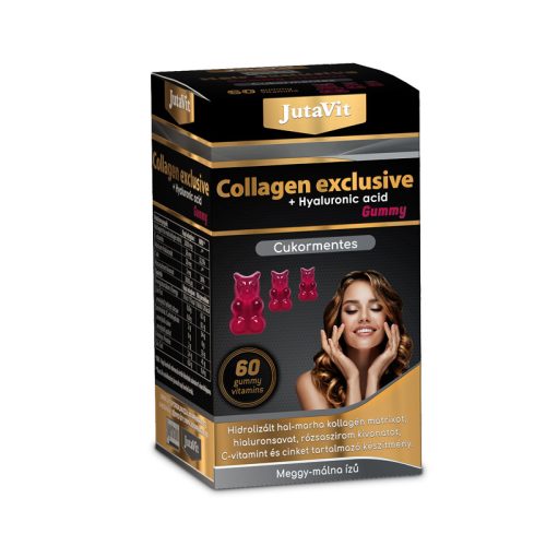 JutaVit Collagen Exclusive Gummy Vitamin Cukormentes 60x - Lejárat 2023 12