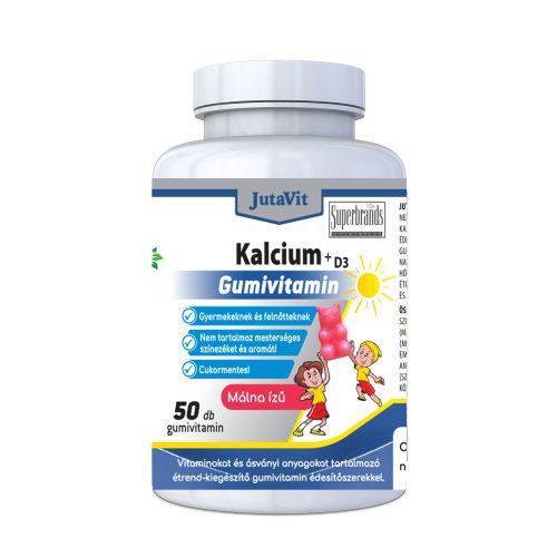 JutaVit Kalcium+D3 Gumivitamin Málna ízű 50x